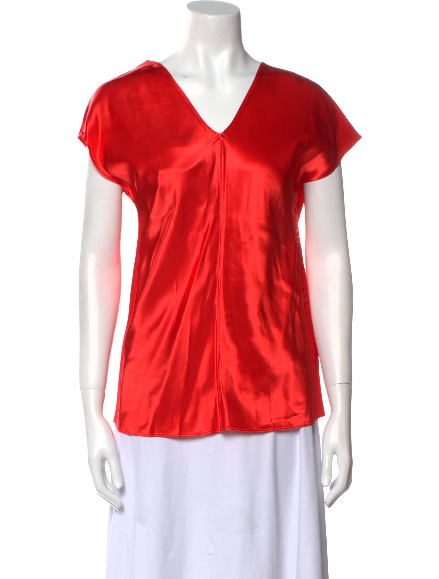 Helmut Lang V-Neck Short Sleeve Blouse