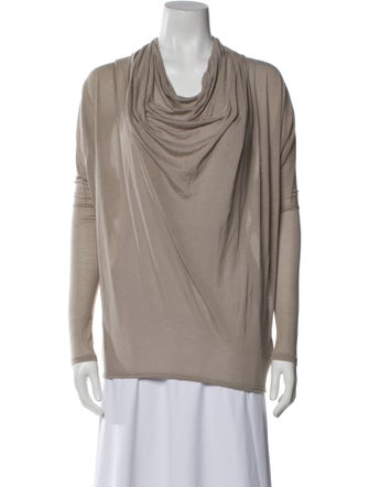 Helmut Lang Cowl Neck Long Sleeve Top
