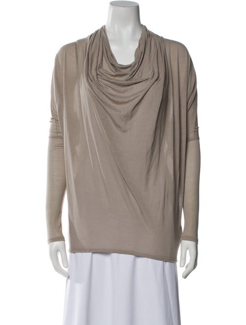Helmut Lang Cowl Neck Long Sleeve Top