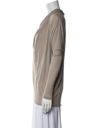 Helmut Lang Cowl Neck Long Sleeve Top