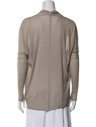 Helmut Lang Cowl Neck Long Sleeve Top