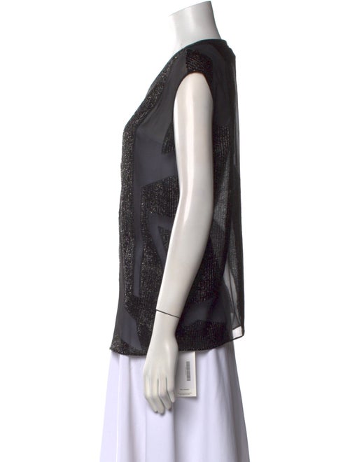 Helmut Lang Silk Printed Top