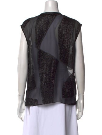 Helmut Lang Silk Printed Top