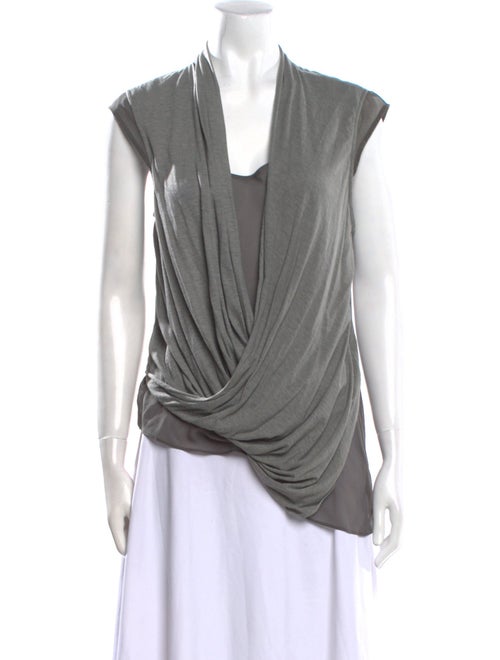 Helmut Lang Cowl Neck Short Sleeve Blouse
