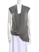 Helmut Lang Cowl Neck Short Sleeve Blouse