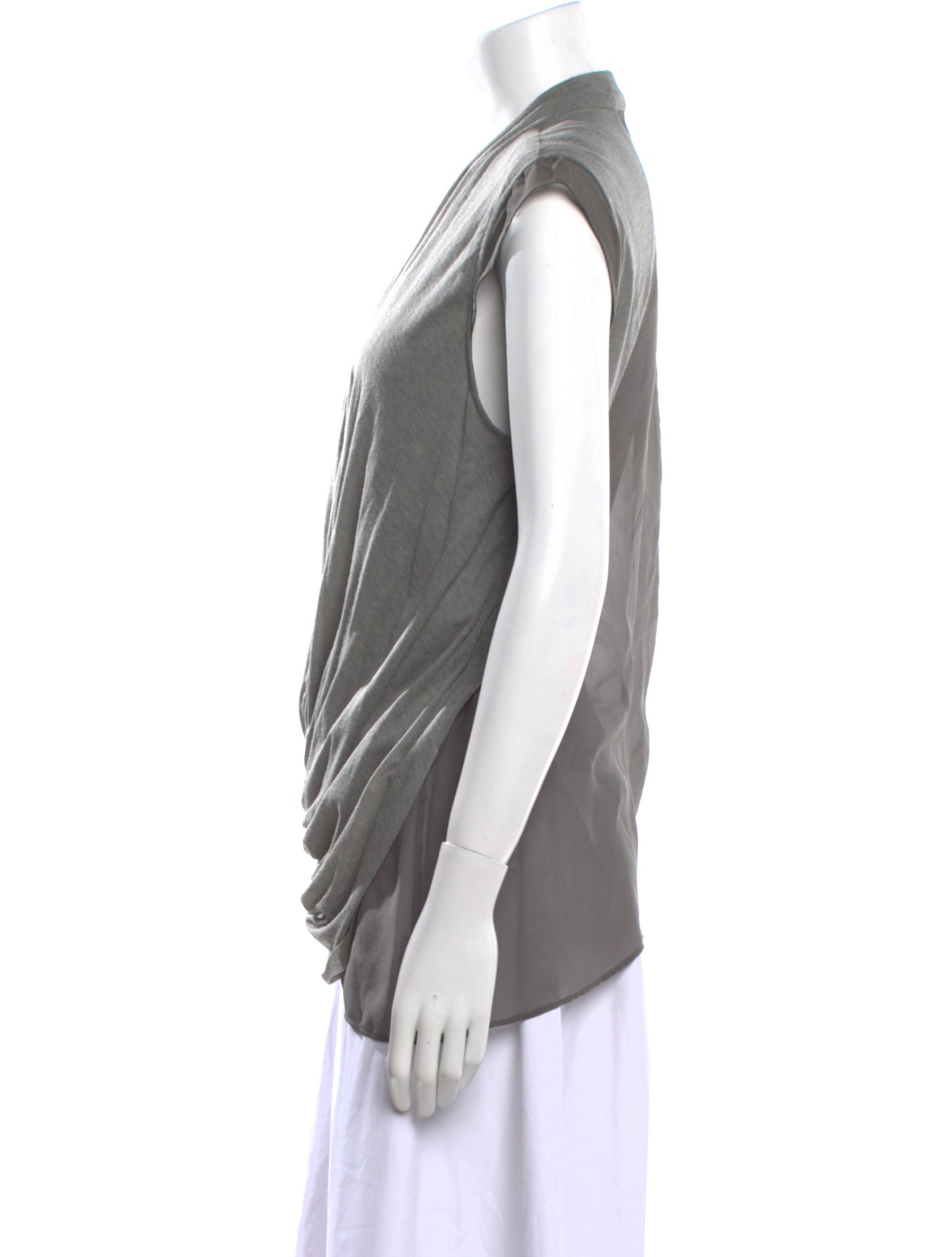 Helmut Lang Cowl Neck Short Sleeve Blouse