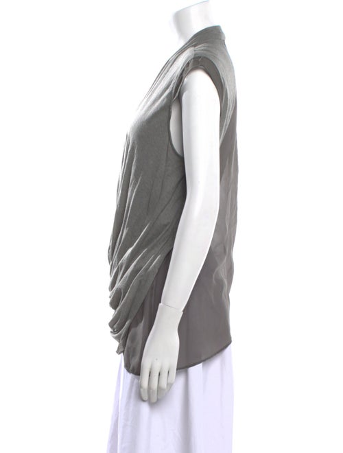 Helmut Lang Cowl Neck Short Sleeve Blouse