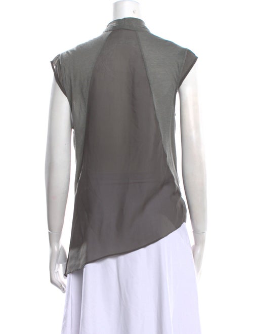 Helmut Lang Cowl Neck Short Sleeve Blouse
