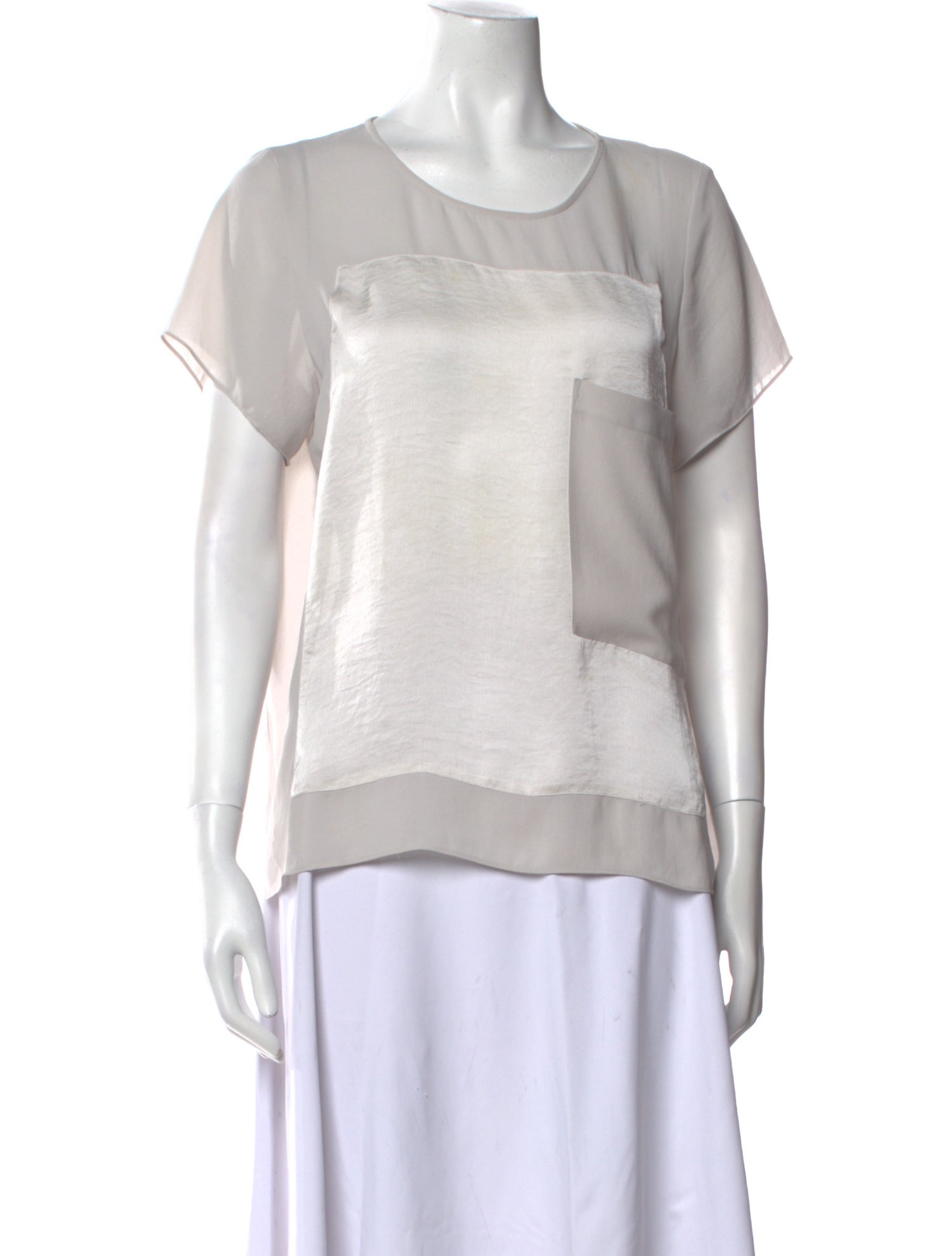 Helmut Lang Scoop Neck Short Sleeve T-Shirt