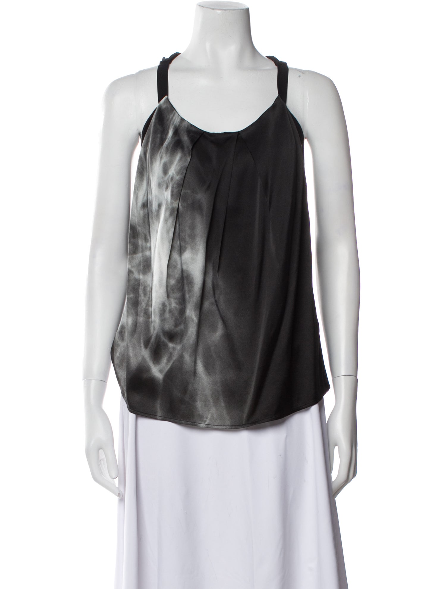 Helmut Lang Silk Scoop Neck Top