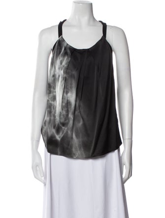 Helmut Lang Silk Scoop Neck Top