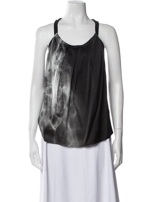 Helmut Lang Silk Scoop Neck Top