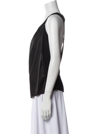 Helmut Lang Silk Scoop Neck Top