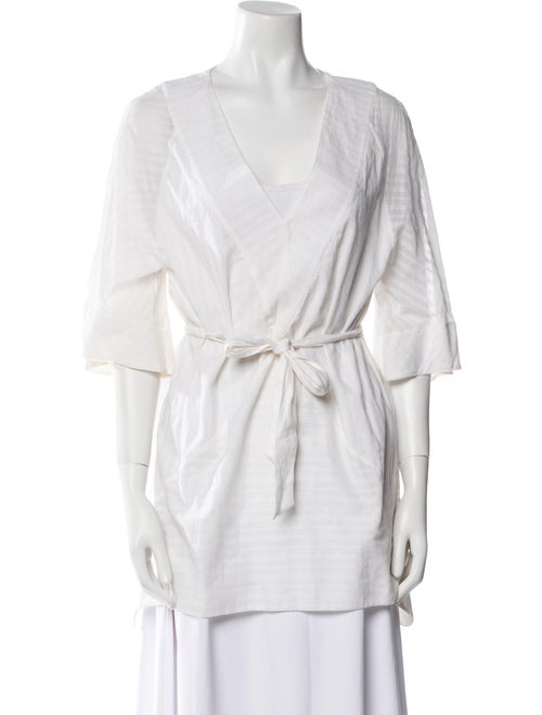 Helmut Lang V-Neck Three-Quarter Sleeve Tunic