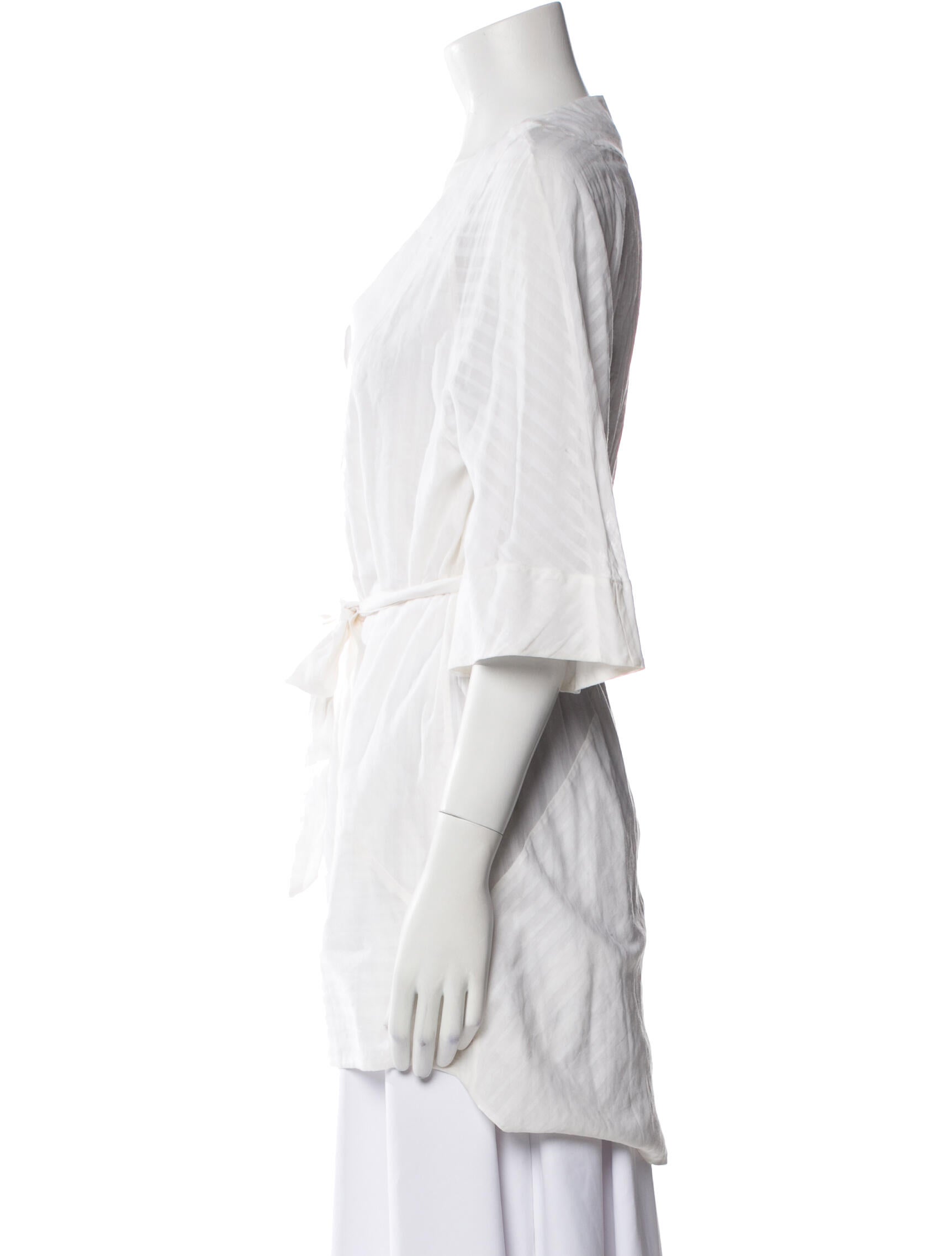 Helmut Lang V-Neck Three-Quarter Sleeve Tunic