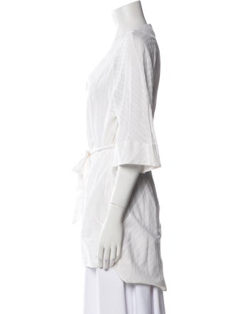 Helmut Lang V-Neck Three-Quarter Sleeve Tunic