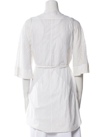 Helmut Lang V-Neck Three-Quarter Sleeve Tunic