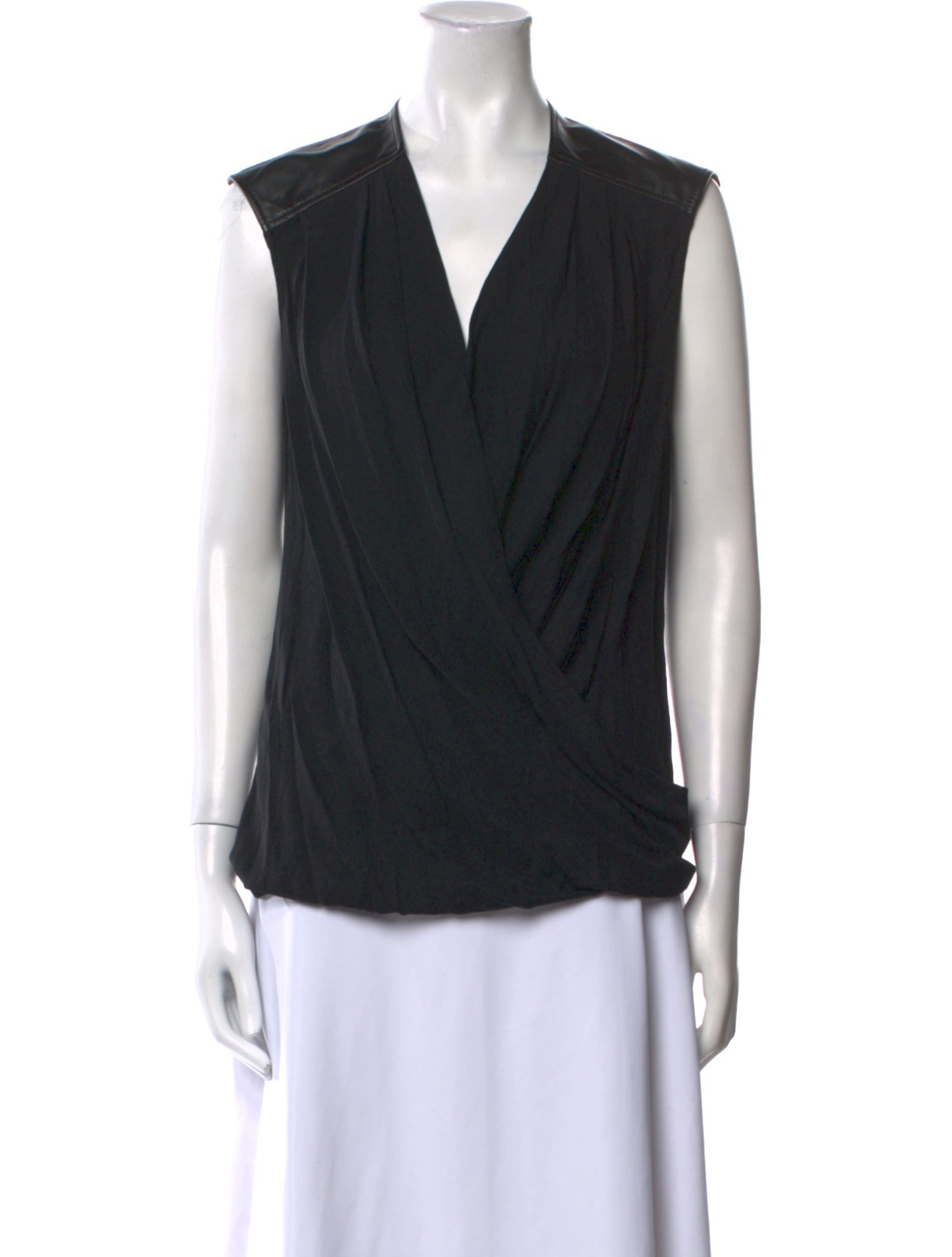 Helmut Lang V-Neck Sleeveless Blouse