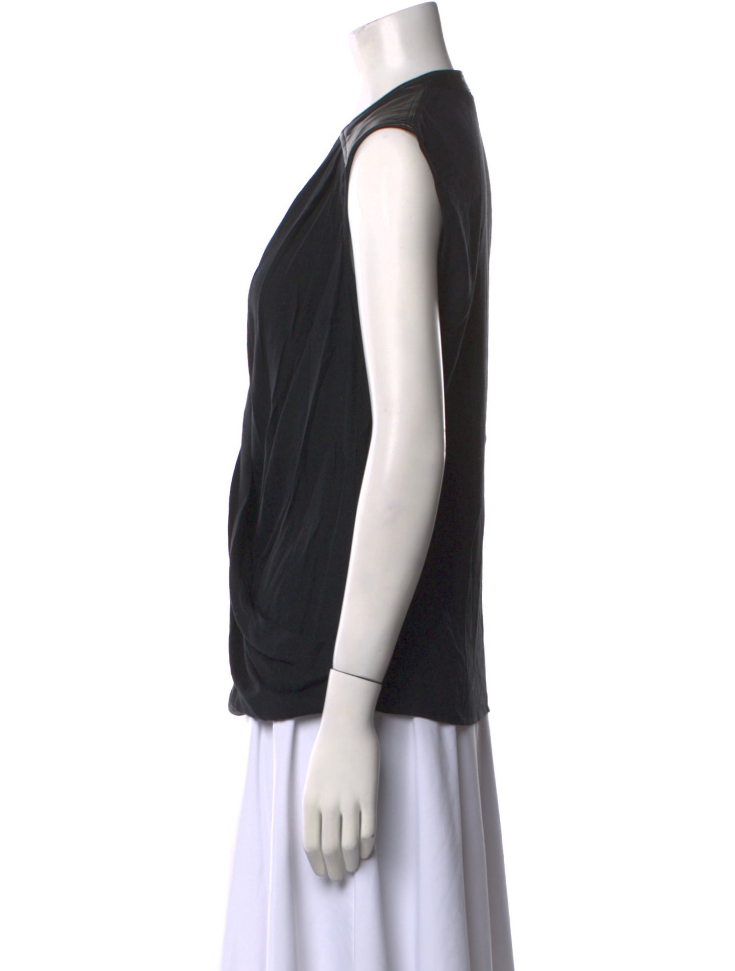 Helmut Lang V-Neck Sleeveless Blouse