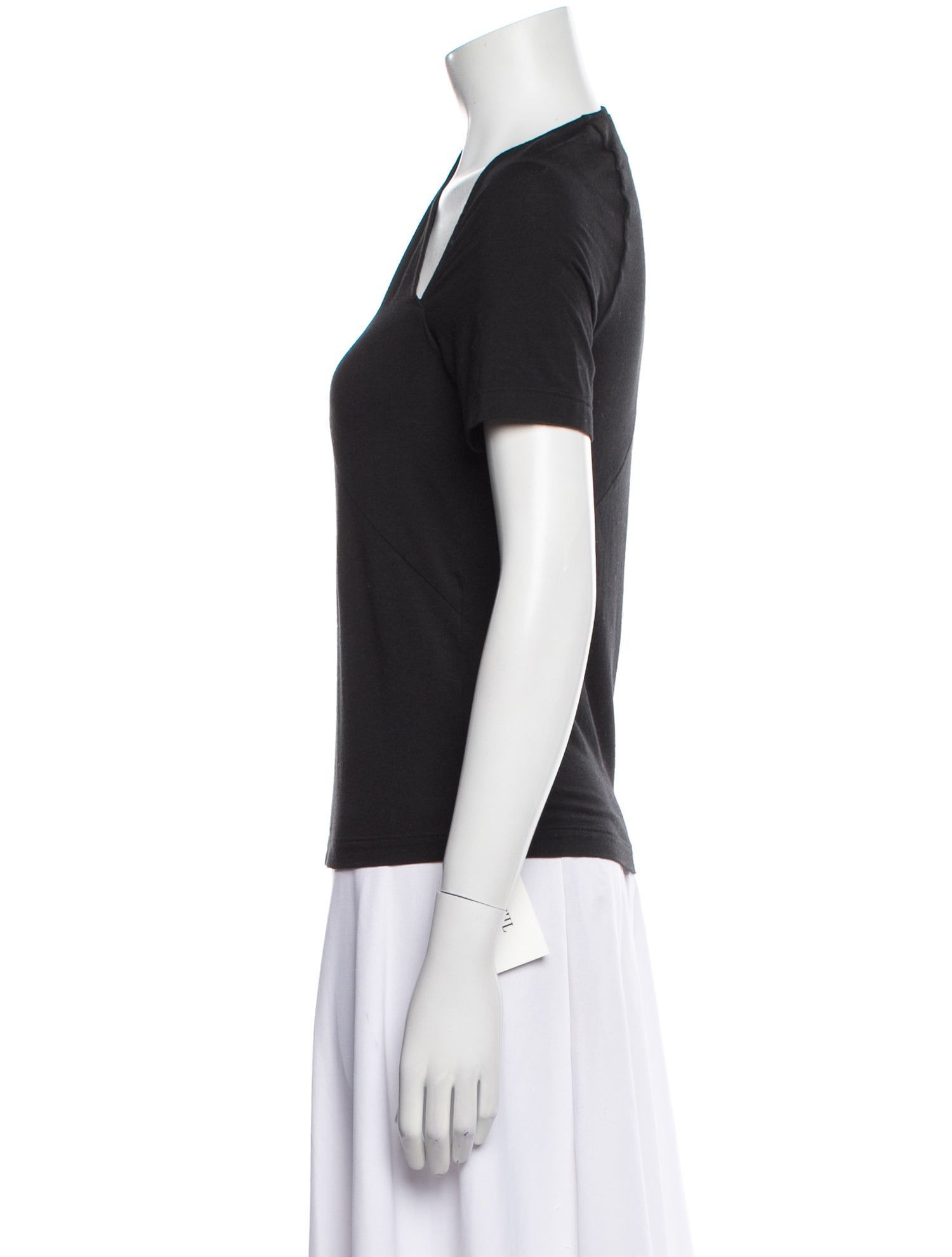 Helmut Lang One-Shoulder Short Sleeve Top