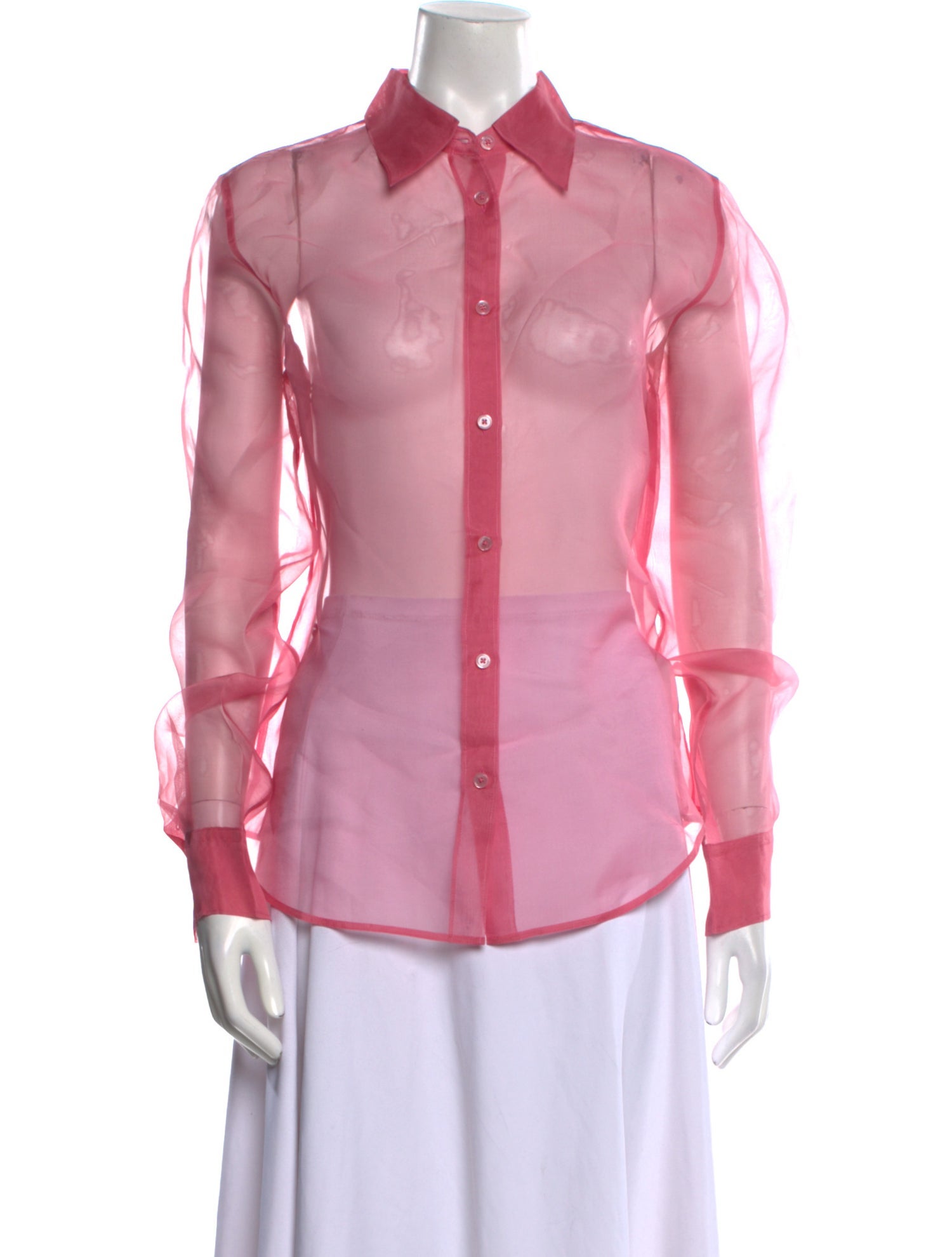 Helmut Lang Long Sleeve Button-Up Top