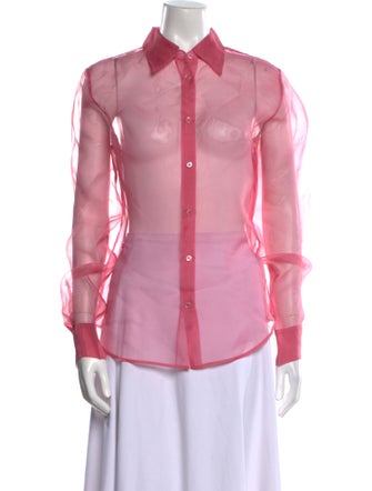 Helmut Lang Long Sleeve Button-Up Top