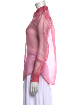 Helmut Lang Long Sleeve Button-Up Top