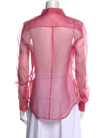 Helmut Lang Long Sleeve Button-Up Top