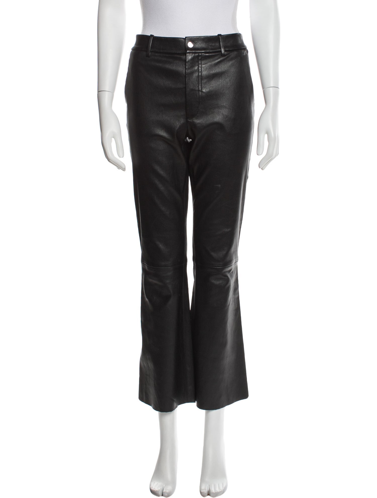 Helmut Lang Lamb Leather Wide Leg Pants