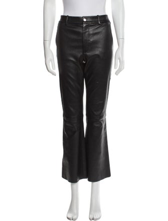 Helmut Lang Lamb Leather Wide Leg Pants