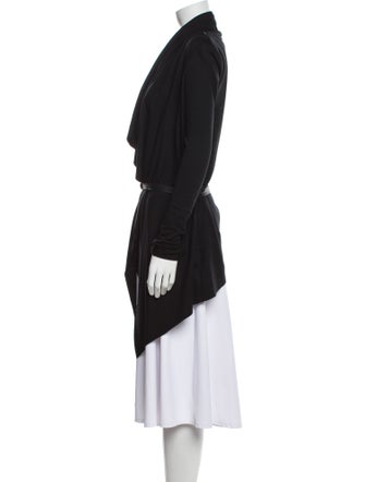 Helmut Lang Lamb Leather V-Neck Sweater