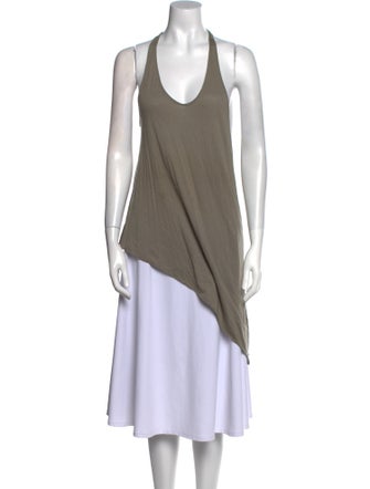 Helmut Lang Scoop Neck Sleeveless Tunic