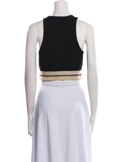 Helmut Lang Crew Neck Sleeveless Crop Top