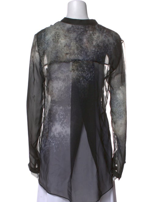 Helmut Lang Silk Printed Blouse
