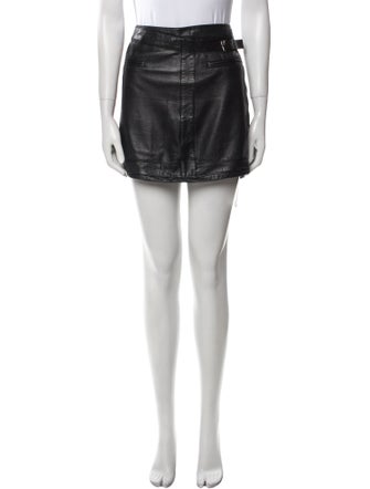 Helmut Lang Leather Mini Skirt