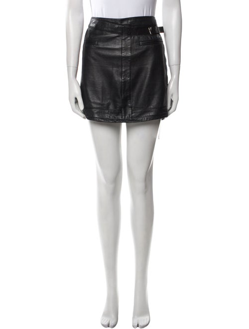 Helmut Lang Leather Mini Skirt
