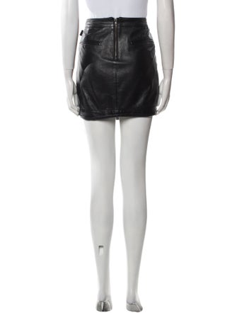 Helmut Lang Leather Mini Skirt