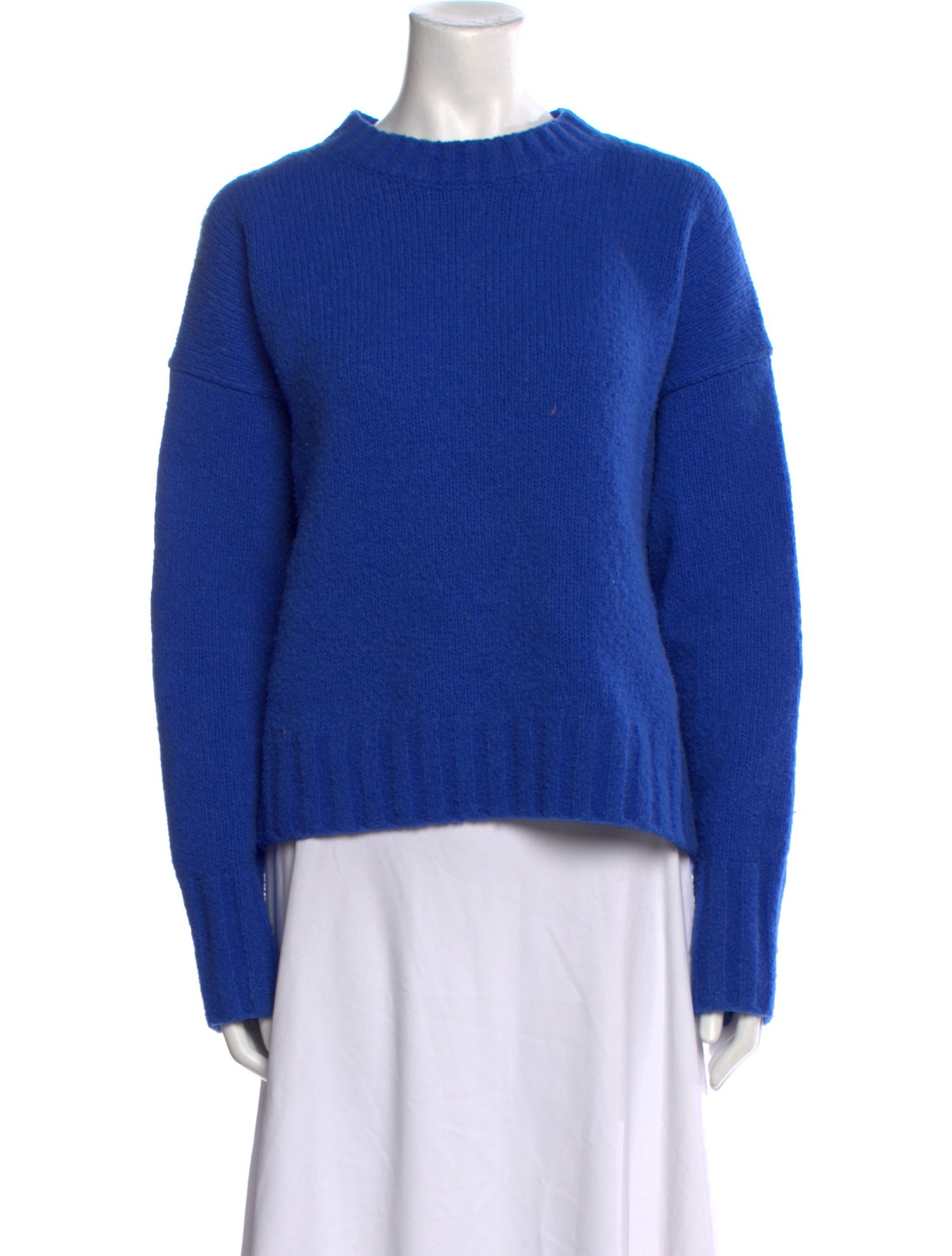 Helmut Lang Merino Wool Mock Neck Sweater