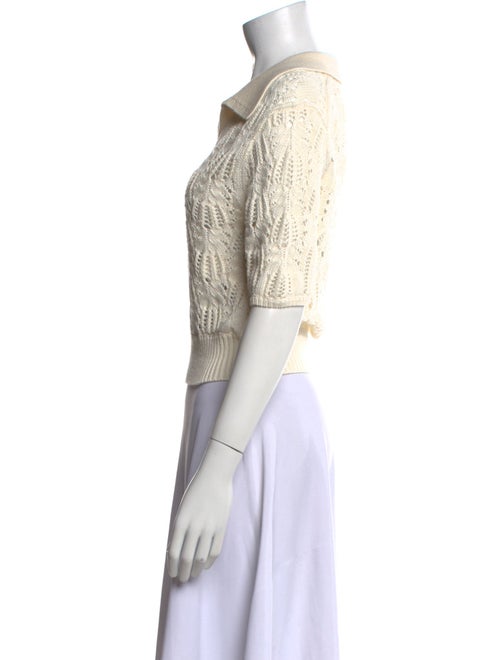 Helmut Lang Patterned Short Sleeve Crop Top