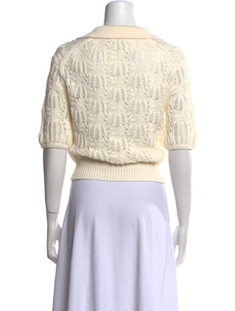 Helmut Lang Patterned Short Sleeve Crop Top