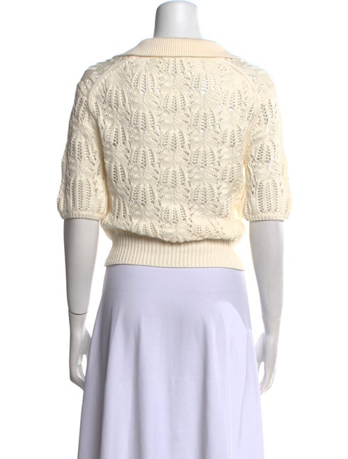 Helmut Lang Patterned Short Sleeve Crop Top