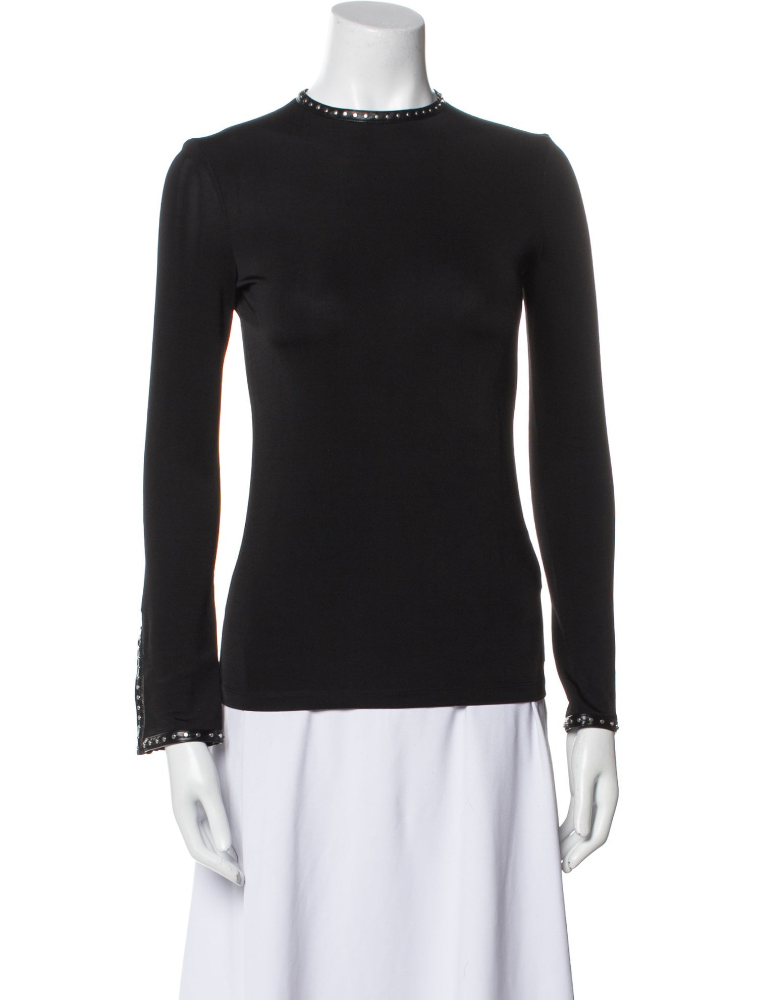 Helmut Lang Mock Neck Long Sleeve Top