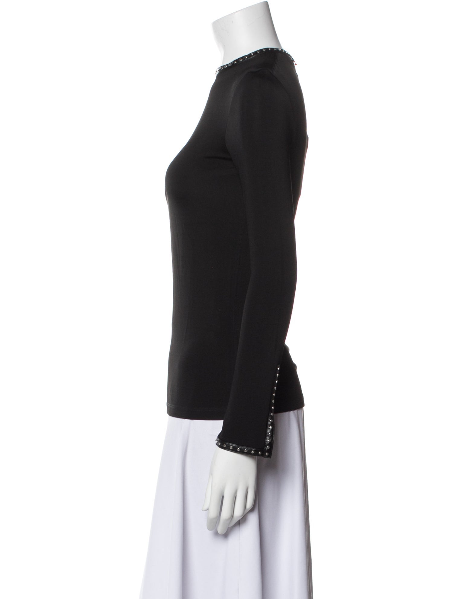 Helmut Lang Mock Neck Long Sleeve Top