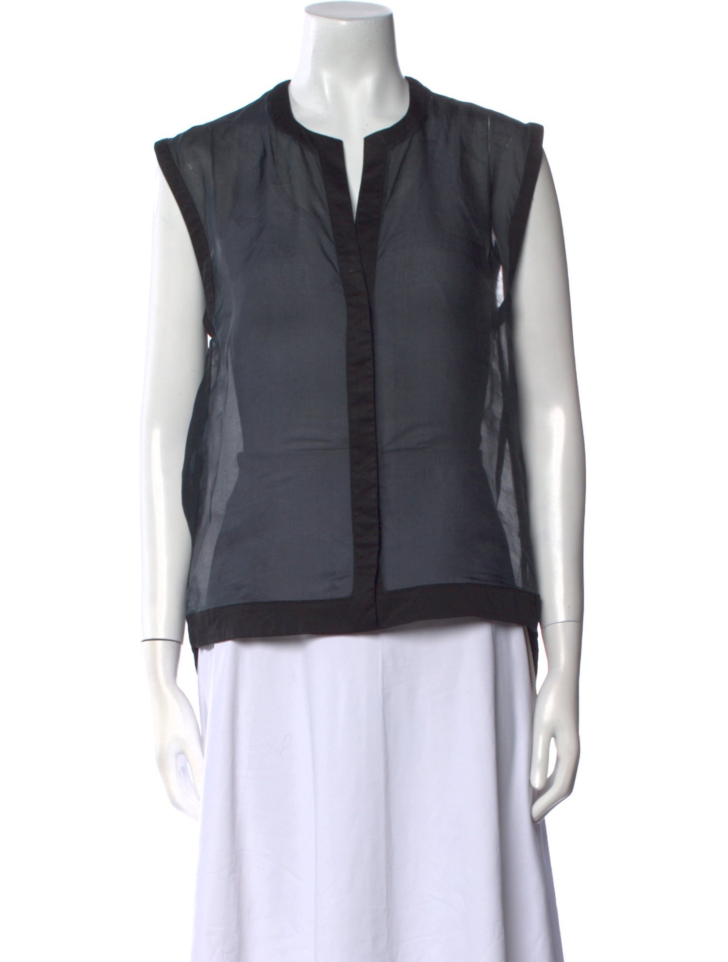 Helmut Lang V-Neck Sleeveless Blouse