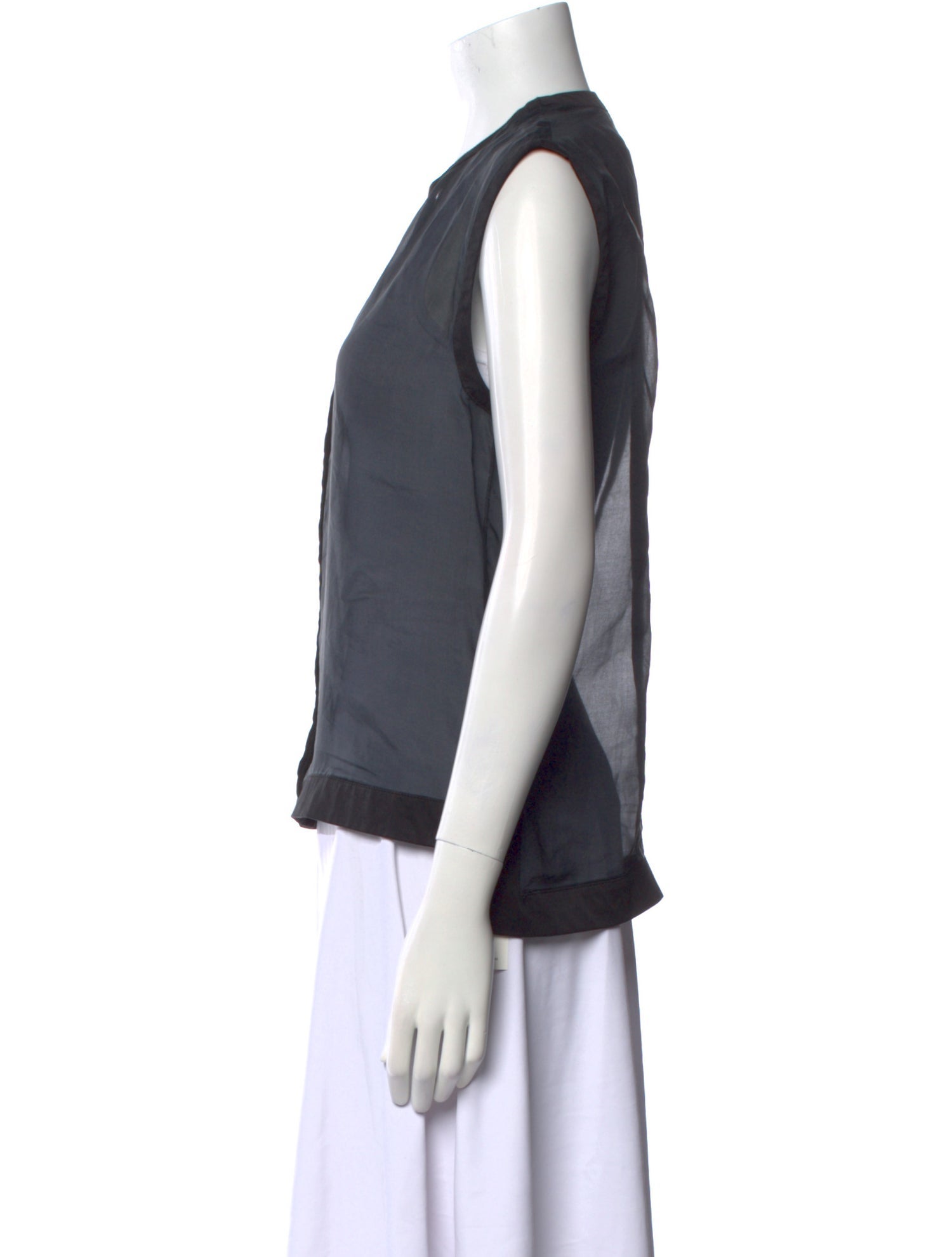 Helmut Lang V-Neck Sleeveless Blouse