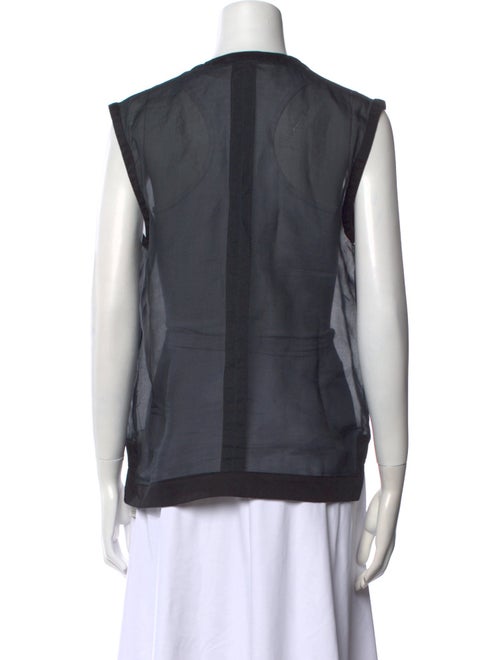 Helmut Lang V-Neck Sleeveless Blouse