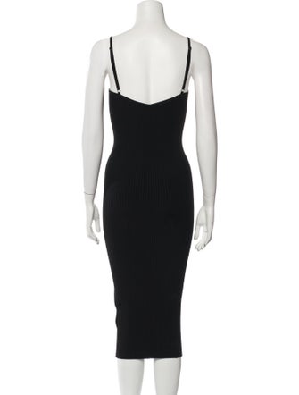 Helmut Lang V-Neck Midi Length Dress