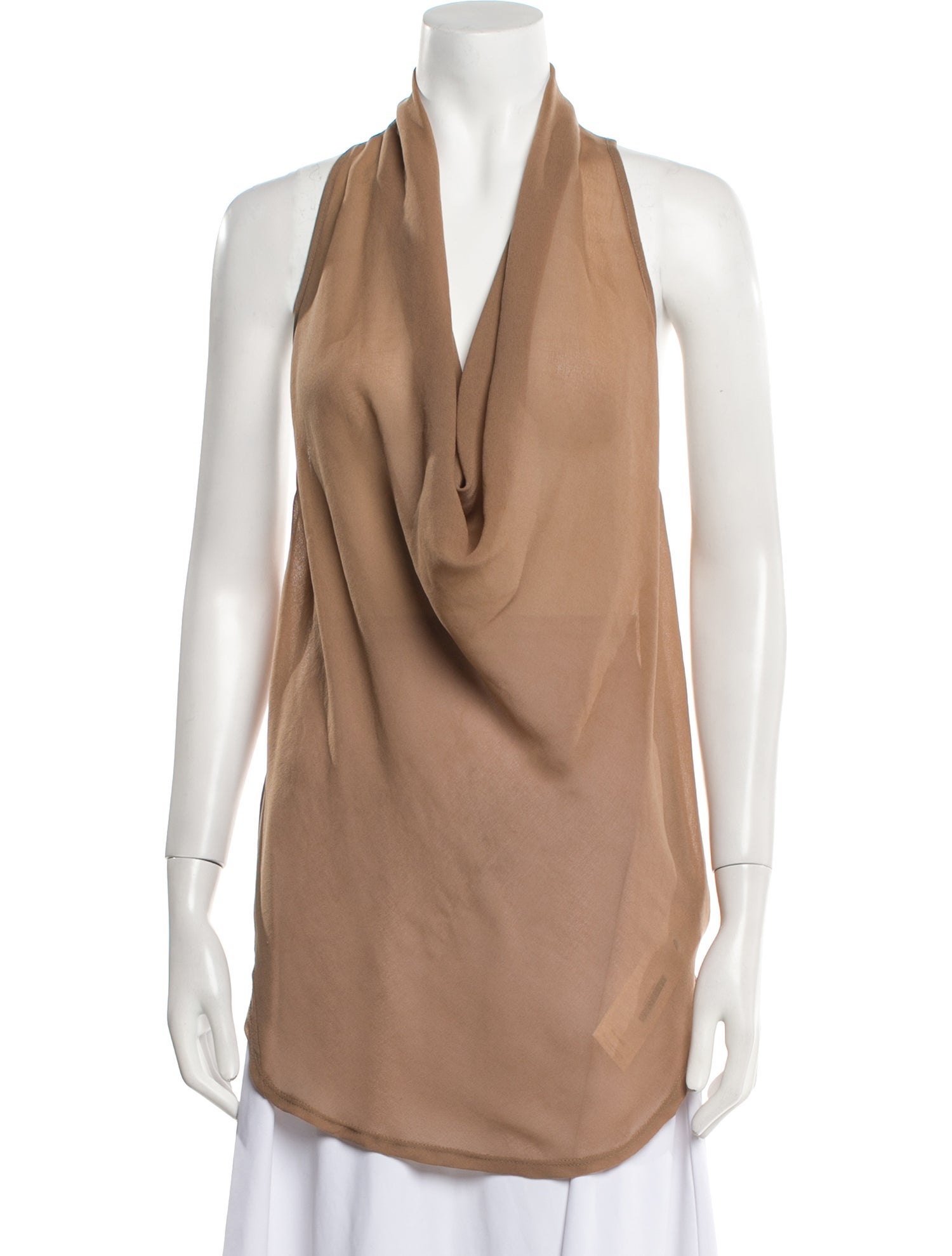 Helmut Lang Cowl Neck Sleeveless Tunic