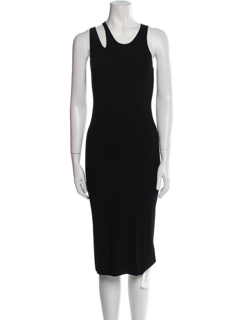 Helmut Lang Scoop Neck Midi Length Dress