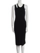 Helmut Lang Scoop Neck Midi Length Dress